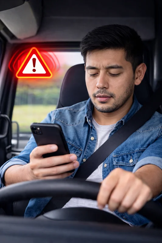 Lorry System Phone Usage Alert